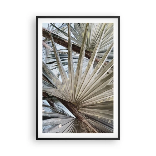 Pôster com moldura preta - Leques nos trópicos - 61x91 cm