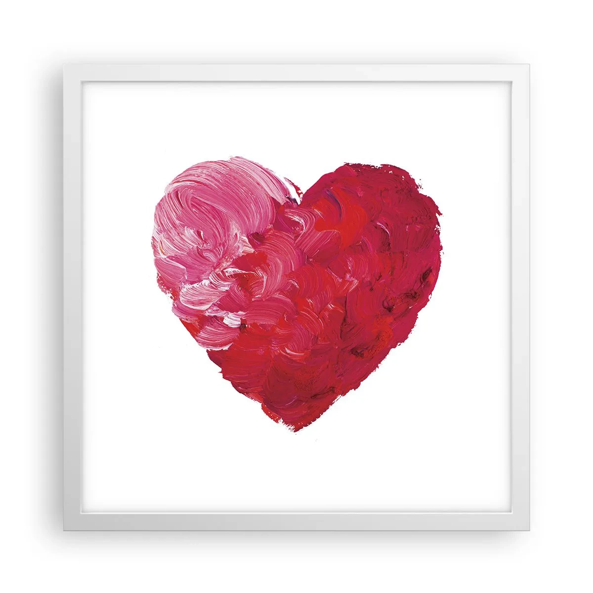 Pôster em moldura branca - All you need is love - 40x40 cm