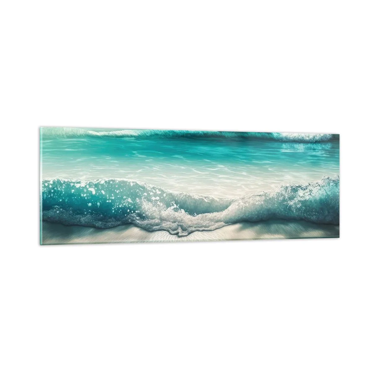 Quadro em vidro - A paz do oceano - 90x30 cm