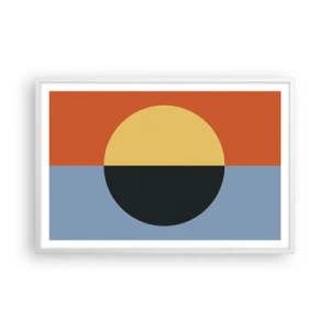 Pôster em moldura branca - Composição do calor e do frio - 91x61 cm