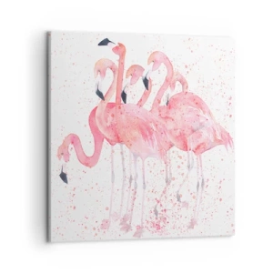 Quadro em tela - Conjunto cor-de-rosa - 50x50 cm