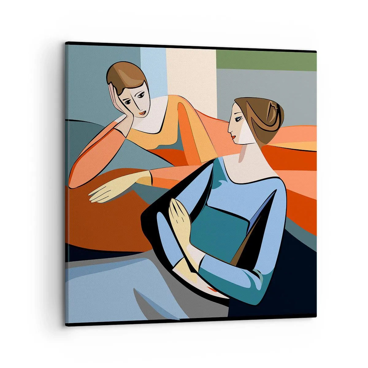 Quadro em tela - Um momento de confiança - 50x50 cm