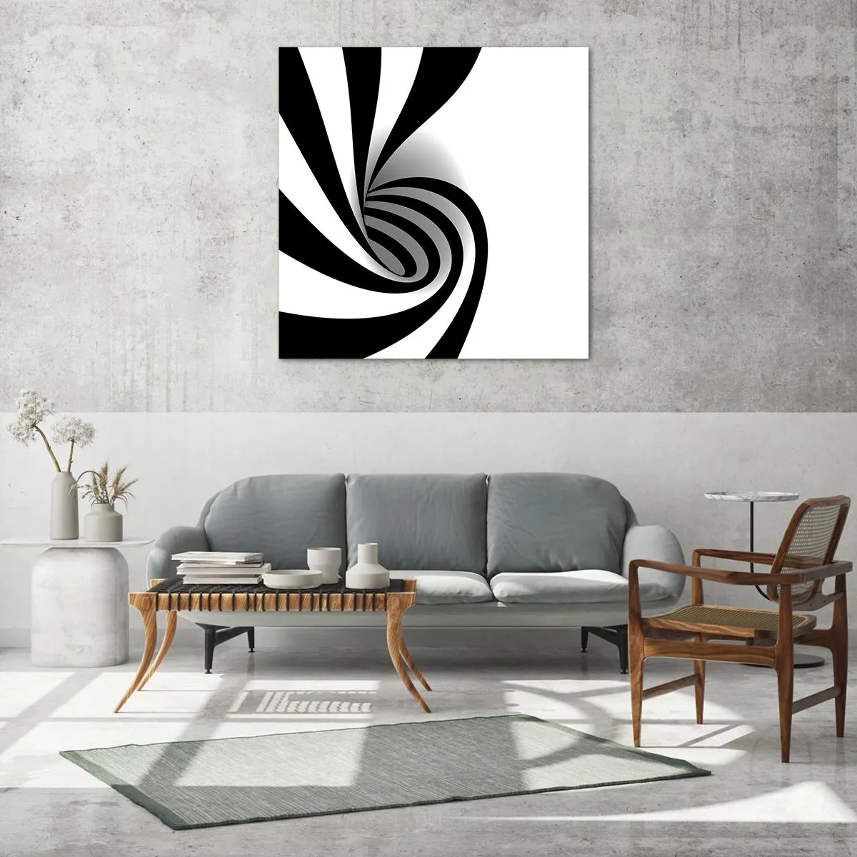 Quadro em vidro - No entanto, gira - 70x70 cm