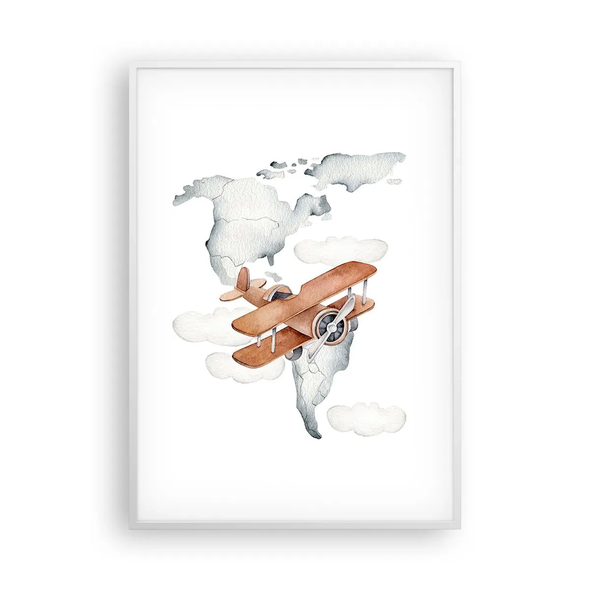 Pôster em moldura branca - Com espírito pioneiro - 70x100 cm