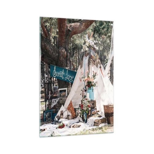Quadro em vidro - Make love… - 70x100 cm