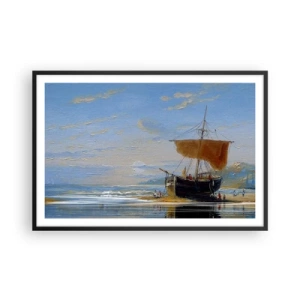 Pôster com moldura preta - Água, terra, ar - 91x61 cm