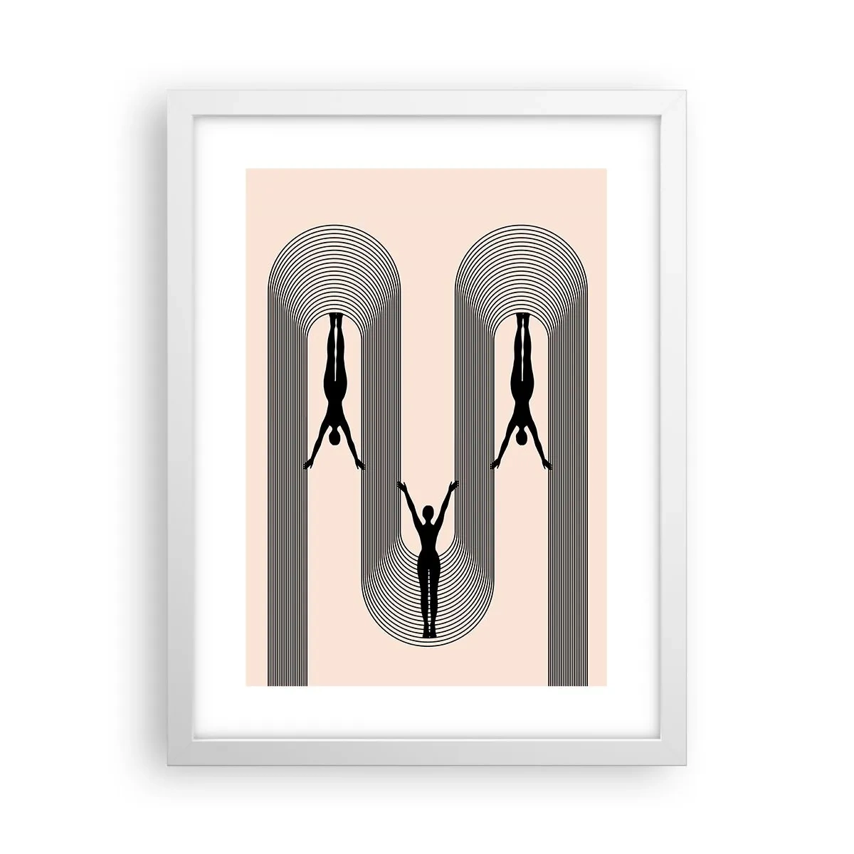 Pôster em moldura branca - De cabeça para baixo - 30x40 cm
