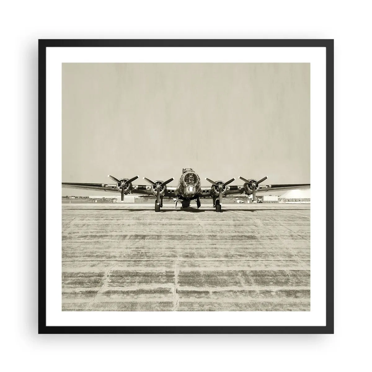 Pôster com moldura preta - Pronto como sempre - 60x60 cm