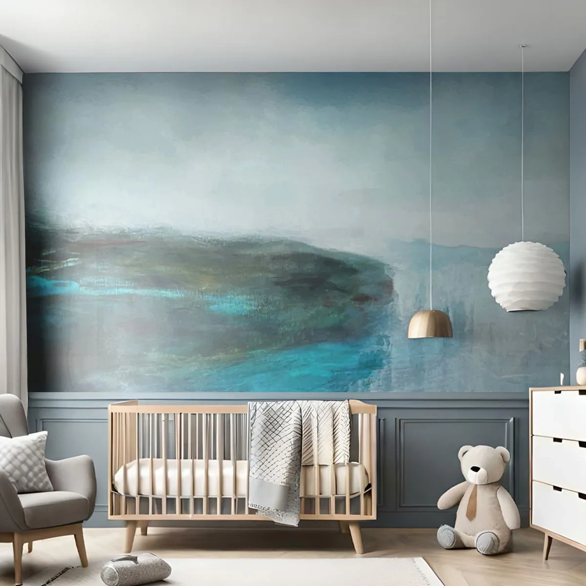 Papel de Parede Premium Canvas - Abstração náutica - Abstração, Contemporâneo, Mar - 250x175 cm
