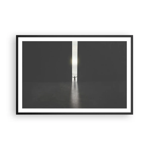 Pôster com moldura preta - Um passo para um futuro brilhante - 91x61 cm