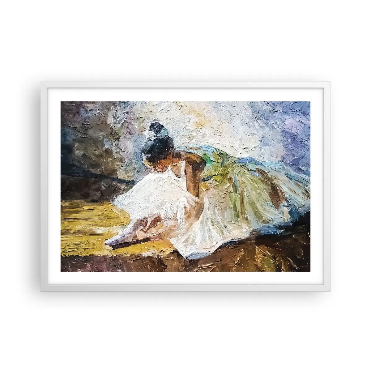 Pôster em moldura branca - Do quadro de Degas - 70x50 cm