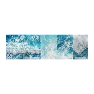 Amostra de papel de parede Premium Canvas - Alegremente e aos saltos - Mar, Onda do mar, Natureza - 100x30 cm