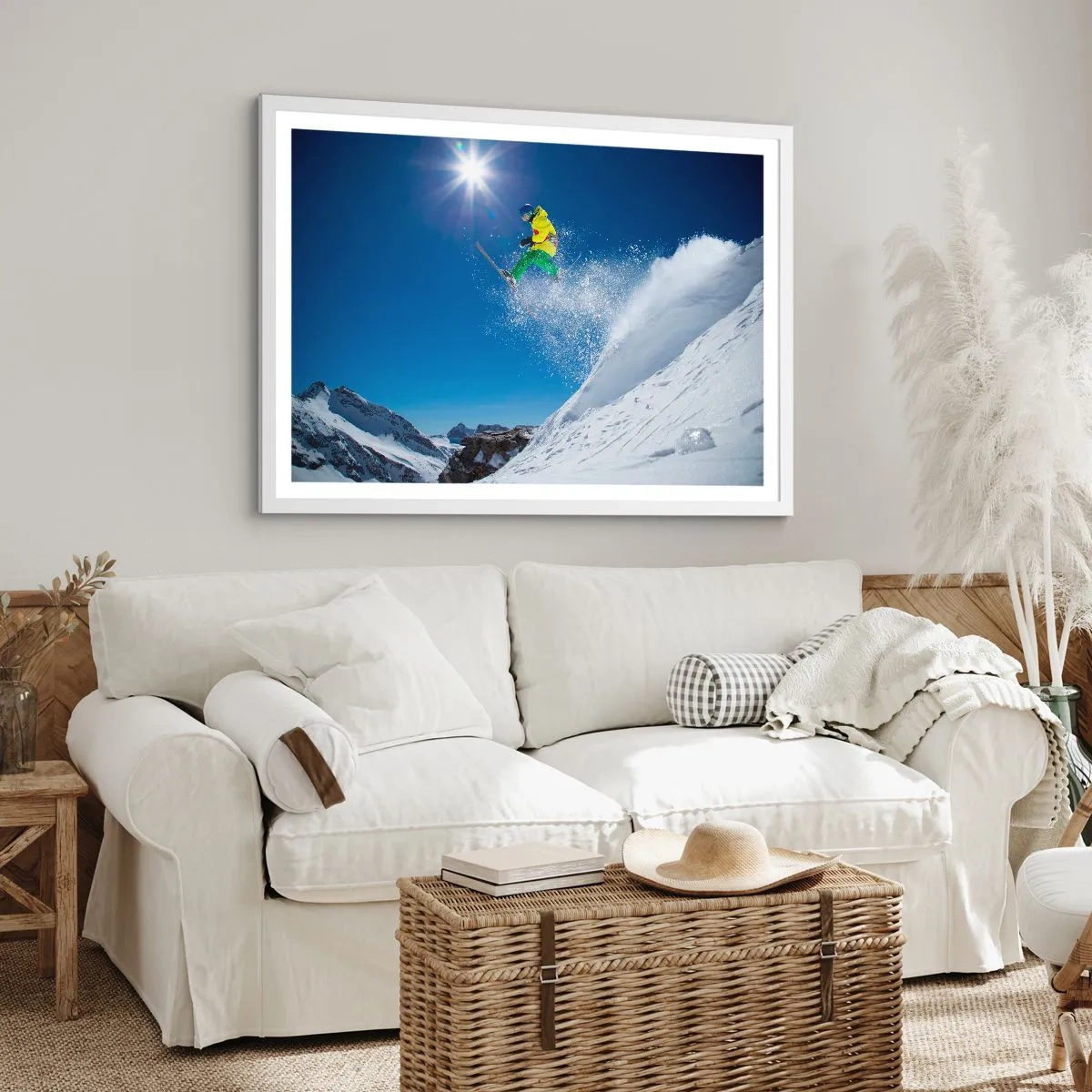 Pôster em moldura branca - Dançando com as montanhas - 70x50 cm