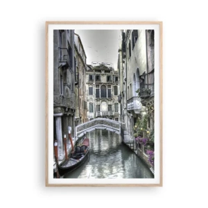 Pôster com moldura de carvalho claro - Há séculos em devaneio silencioso - 70x100 cm