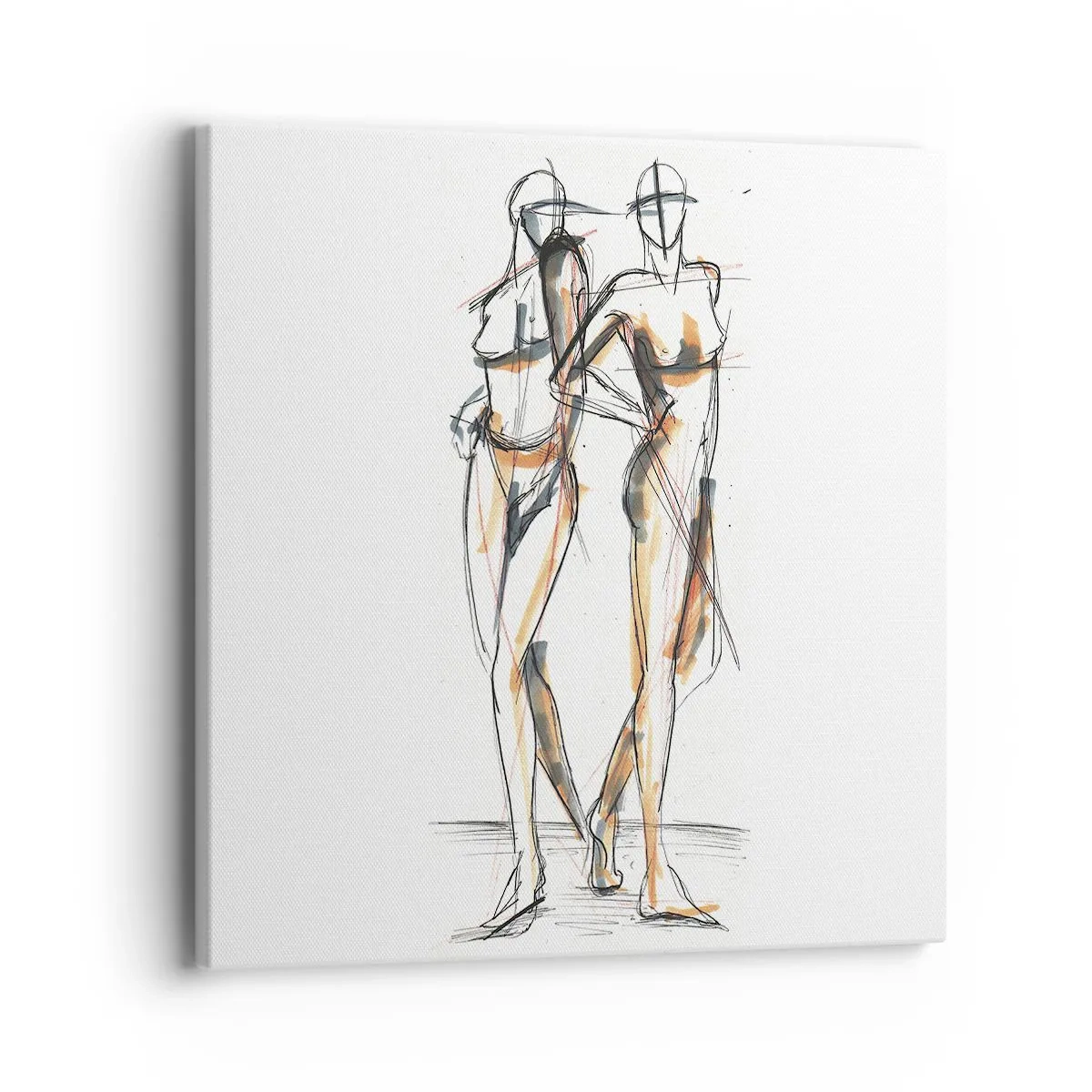 Quadro em tela - Um estudo do encanto - 40x40 cm