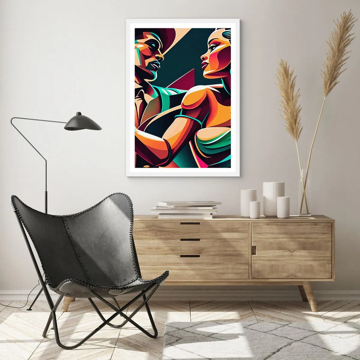 Pôster em moldura branca - No ritmo do coração - 50x70 cm