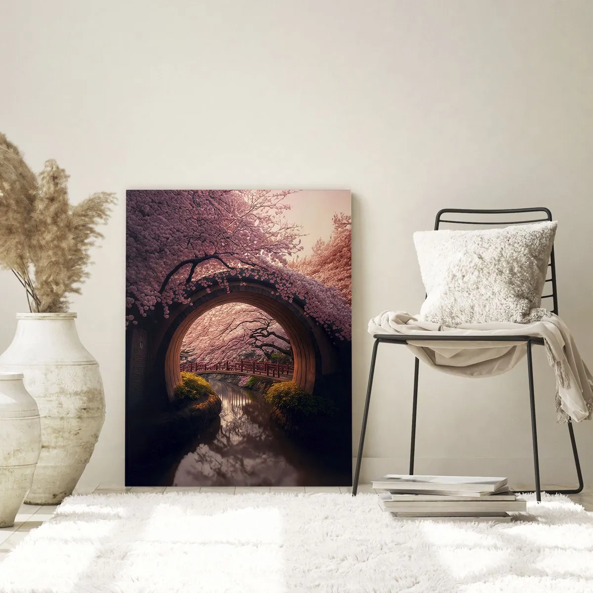 Quadro em vidro - Primavera japonesa - 50x70 cm