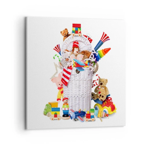 Quadro em tela - Tesouros das crianças - 50x50 cm