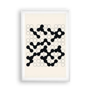 Pôster em moldura branca - Jogo chinês – variação - 61x91 cm
