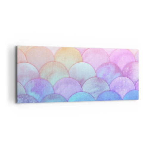 Quadro em tela - Escala de pérola - 100x40 cm