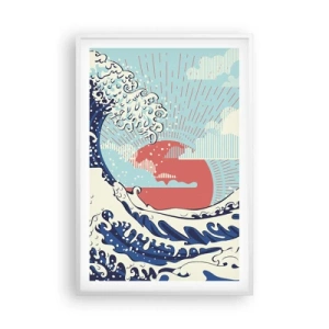 Pôster em moldura branca - Das inspirações japonesas - 61x91 cm