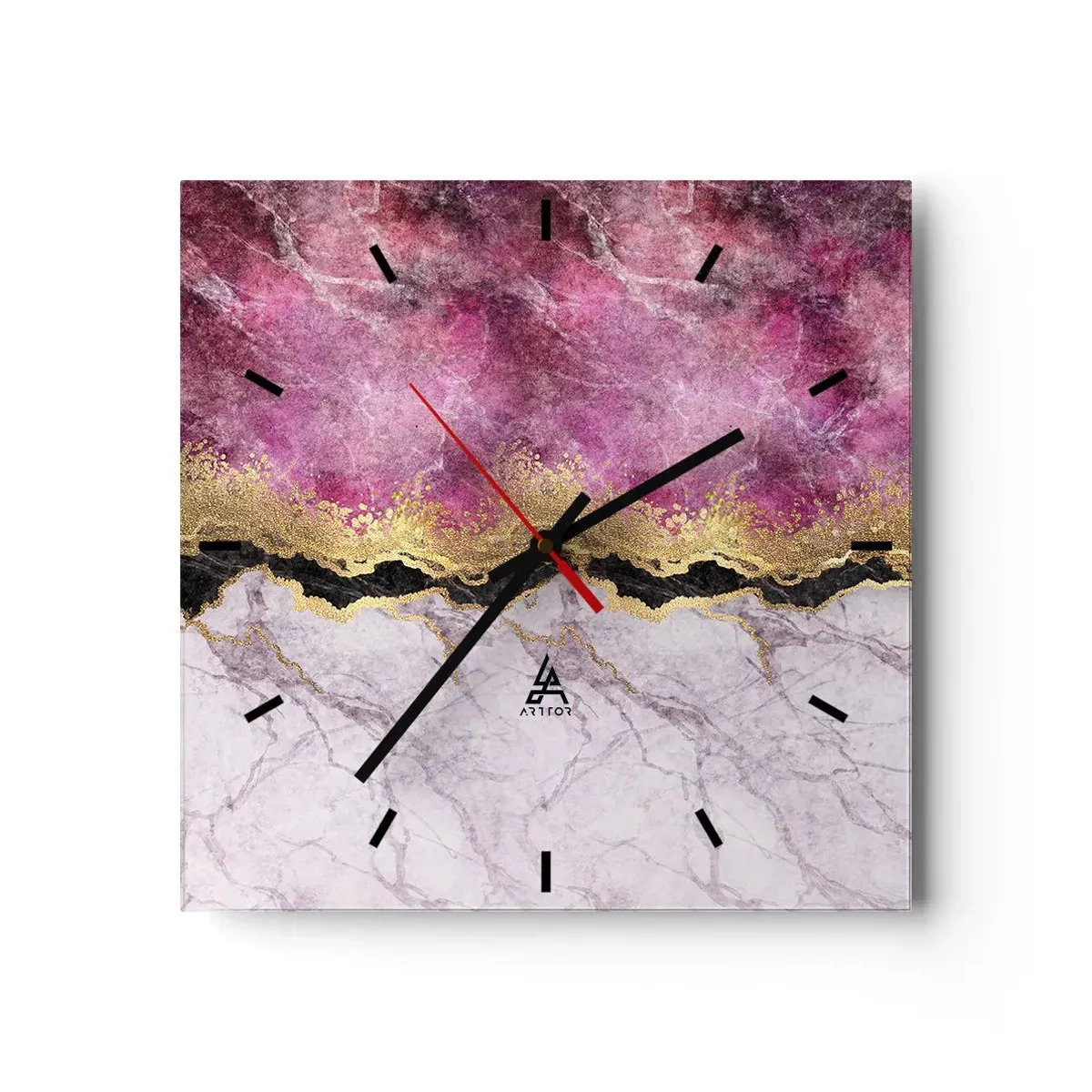 Relógio de parede - Relógio em vidro - Na fronteira - 30x30 cm
