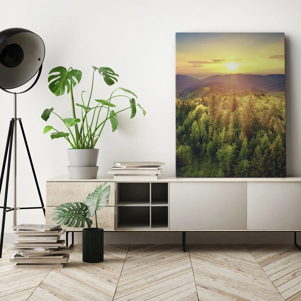 Quadro em tela - Picos e cumes - 55x100 cm