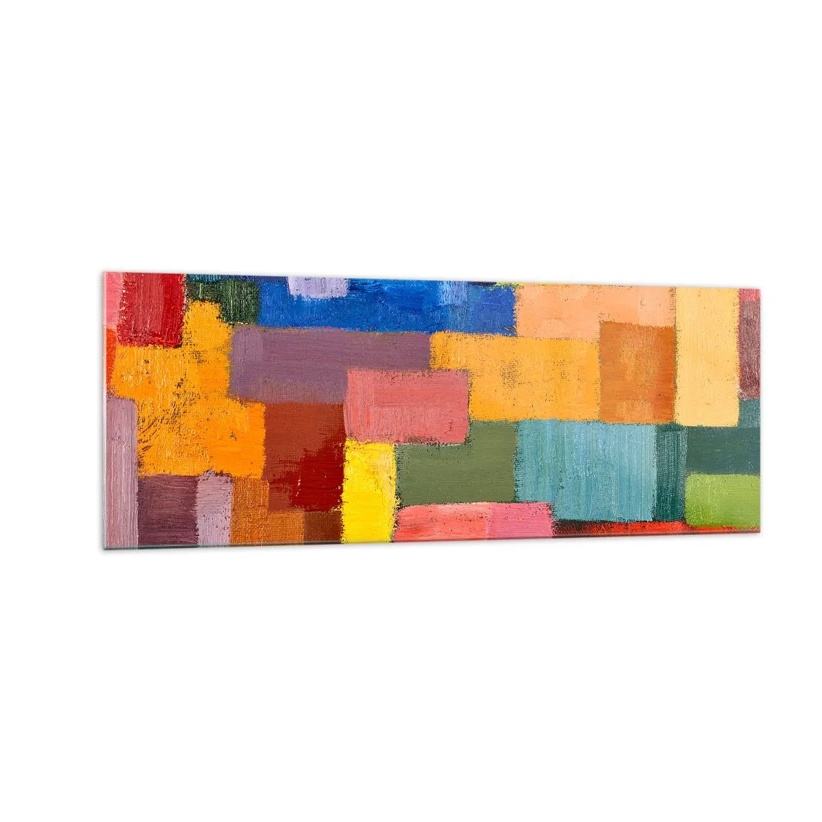 Quadro em vidro - Cada um diferente, todos coloridos - 140x50 cm