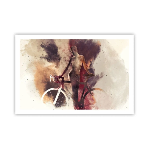 Pôster - Uma alma de bicicleta em formas de mármore - 91x61 cm