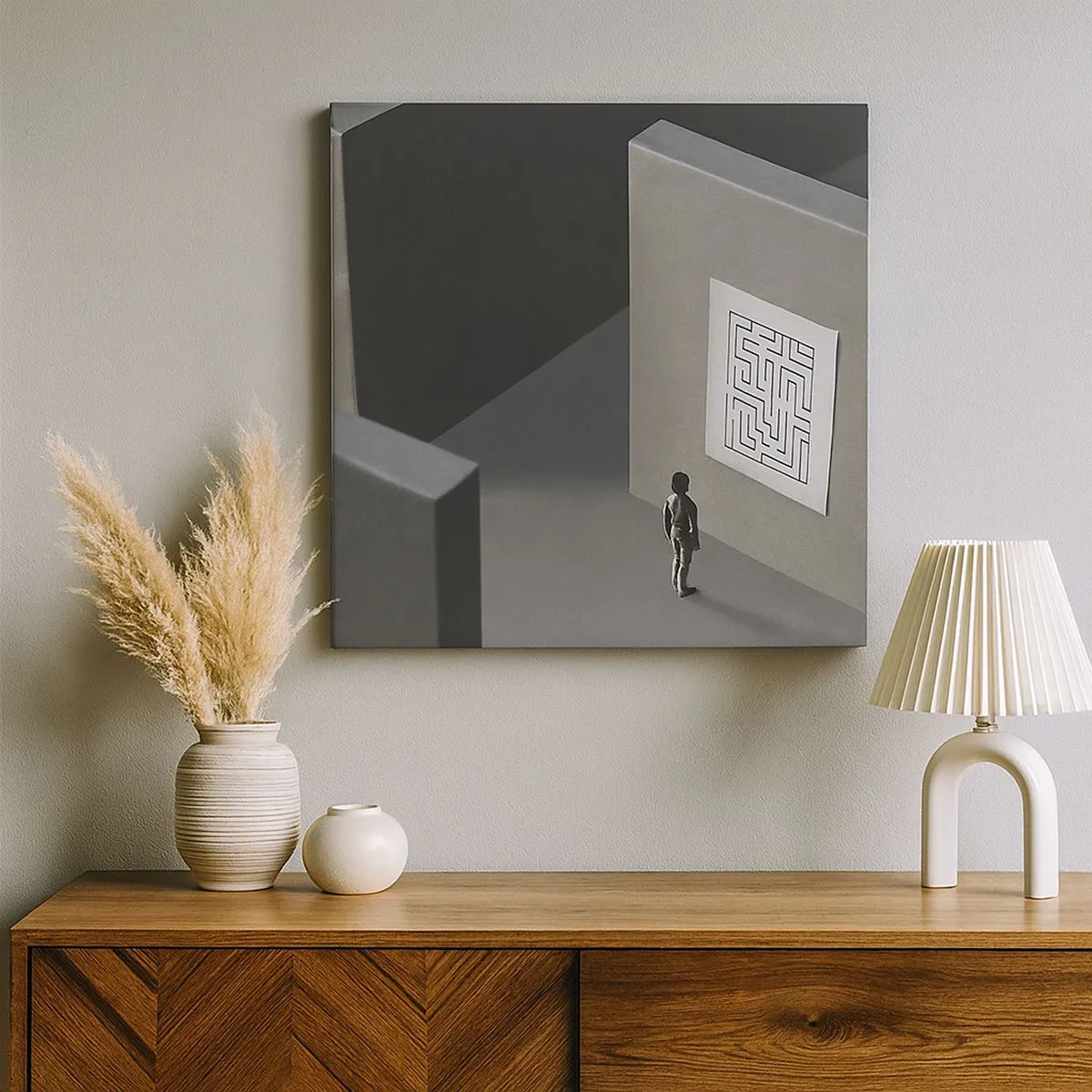 Quadro em tela - Mas onde estou? - 30x30 cm