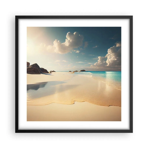 Pôster com moldura preta - Um dia de sonho - 50x50 cm
