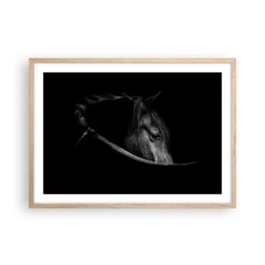 Pôster com moldura de carvalho claro - Príncipe Negro - 70x50 cm