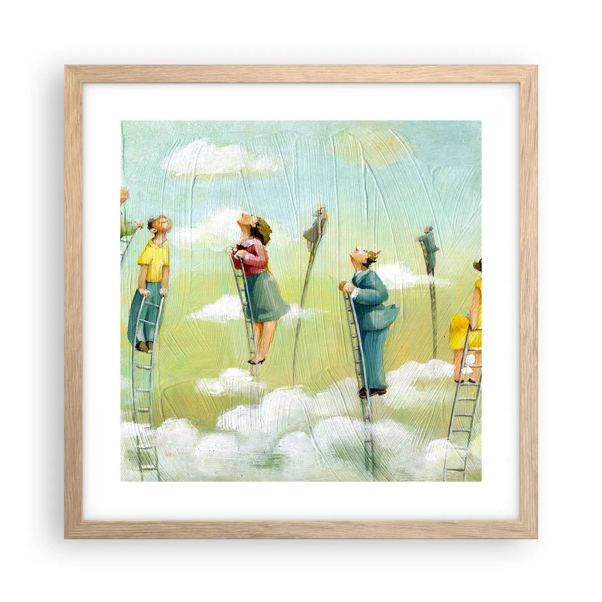 Pôster com moldura de carvalho claro - Por trás do seu sonho - 40x40 cm
