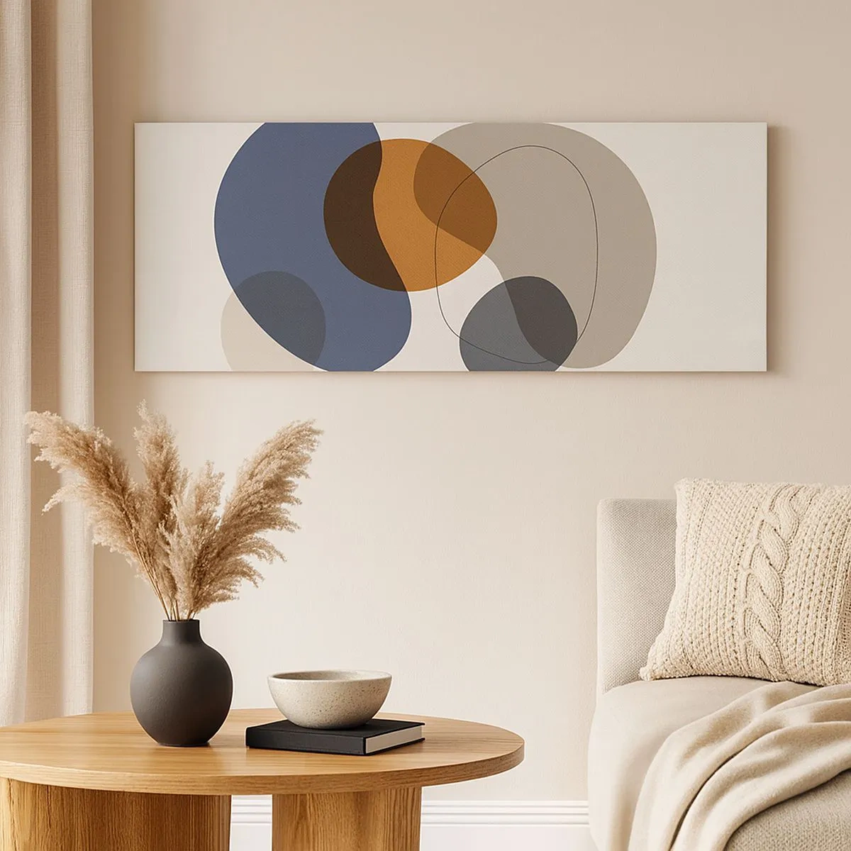 Quadro em tela - Gotas de cor - 100x40 cm