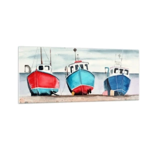 Quadro em vidro - Pronto para pescar - 100x40 cm
