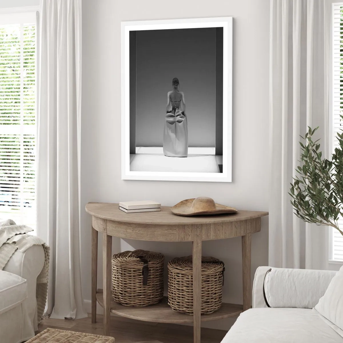 Pôster em moldura branca - Simplicidade refinada - 70x100 cm