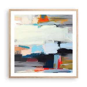 Pôster com moldura de carvalho claro - Há um método? - 60x60 cm