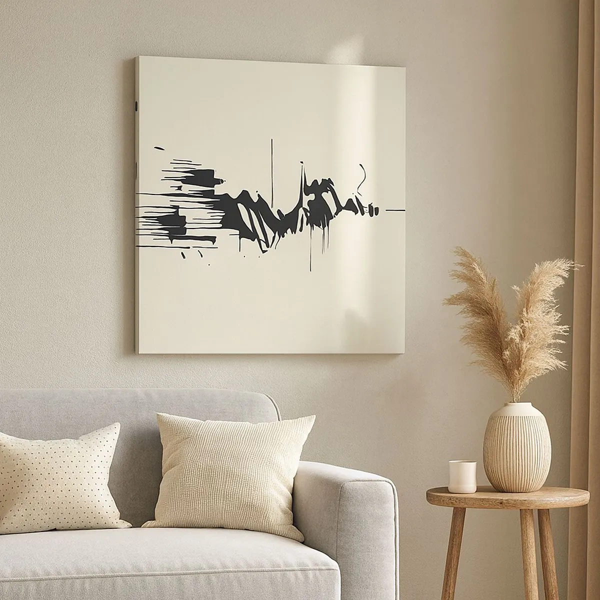 Quadro em tela - Abstração apressada - 30x30 cm