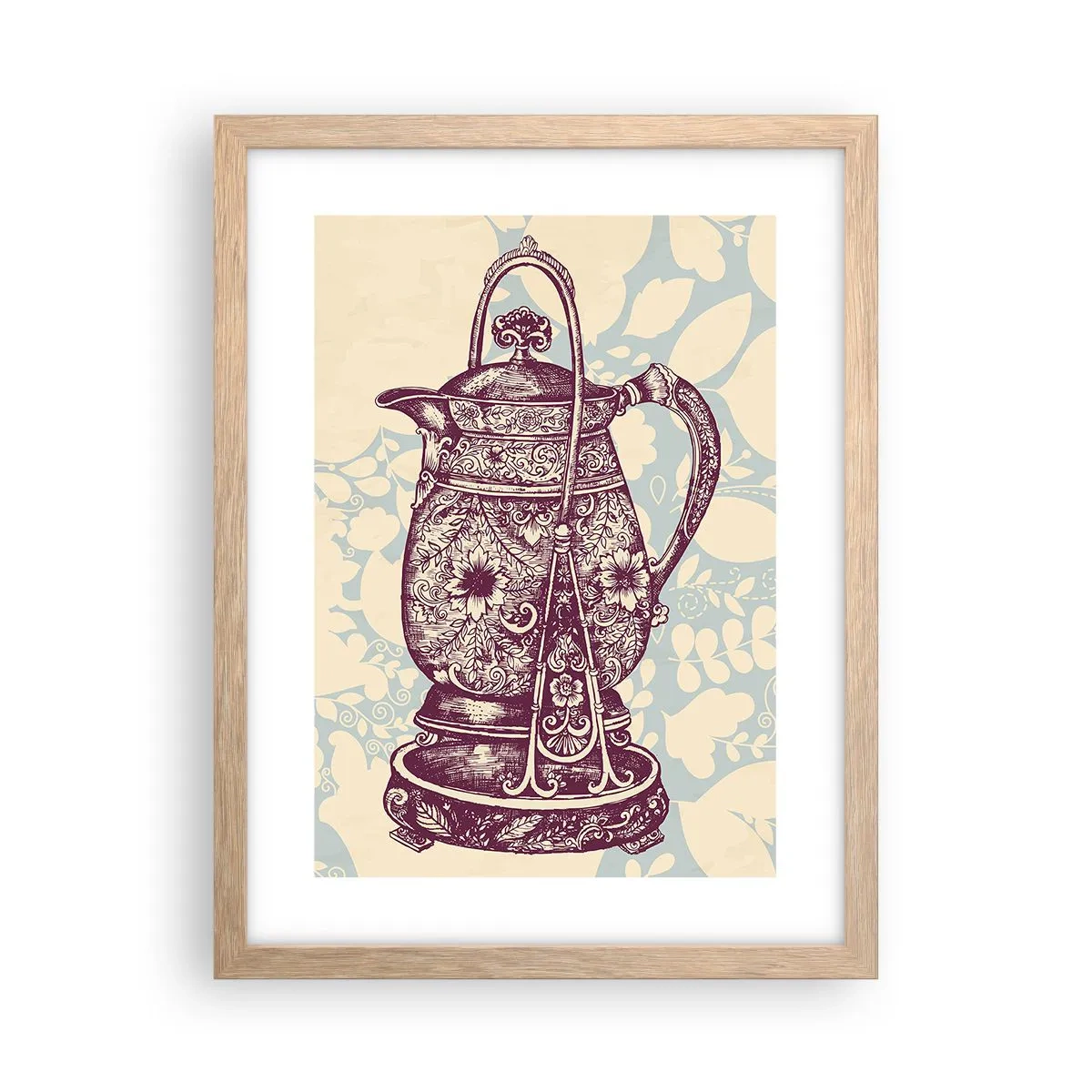 Pôster com moldura de carvalho claro - A beleza da vida cotidiana - 30x40 cm