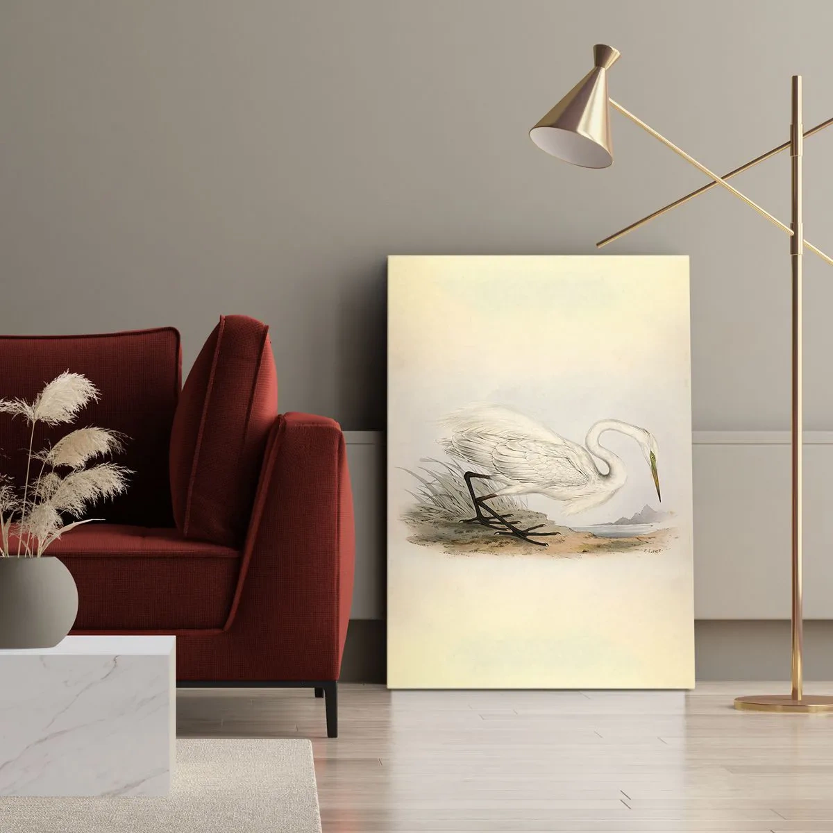 Quadro em tela - A senhora nos juncos - 50x70 cm