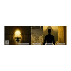 Amostra de papel de parede autocolante Deluxe Sticker - Harmonia completa - Meditação, têmpora, Buda - 100x30 cm