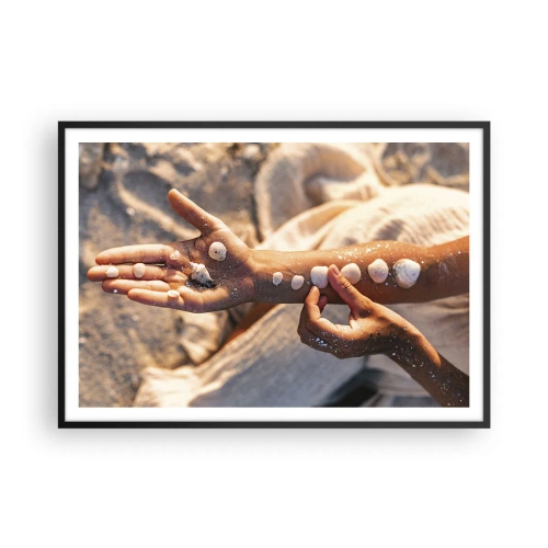 Pôster com moldura preta - Beleza na ponta dos dedos - 100x70 cm