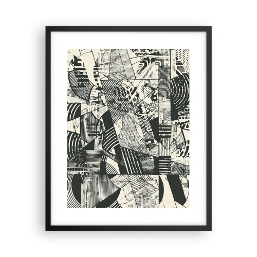 Pôster com moldura preta - A dinâmica do presente - 40x50 cm
