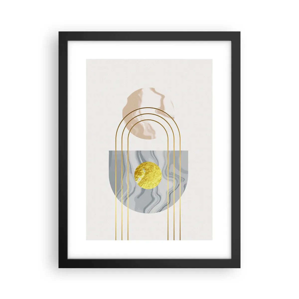 Pôster com moldura preta - Brilho e claridade - 30x40 cm