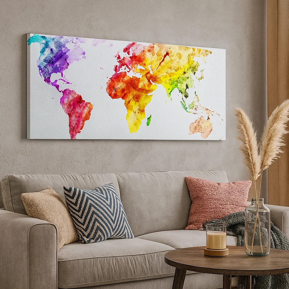 Quadro em tela - Todas as cores do mundo - 30x30 cm