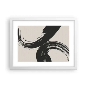 Pôster em moldura branca - Varrer e circular - 40x30 cm