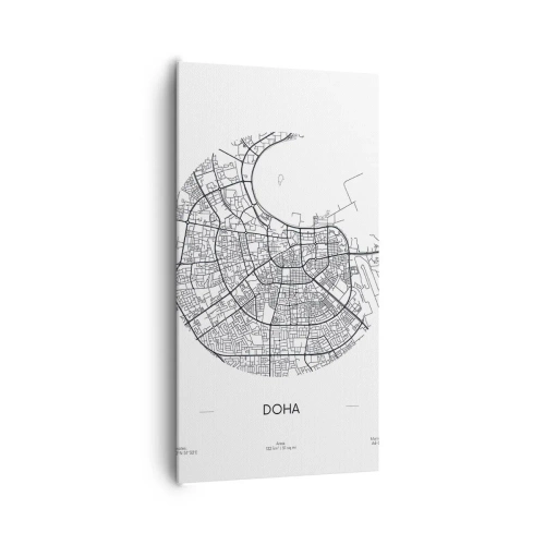 Quadro em tela - Anatomia de Doha - 65x120 cm