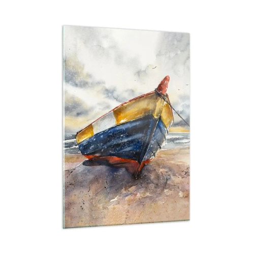 Quadro em vidro - Descanse na costa - 50x70 cm