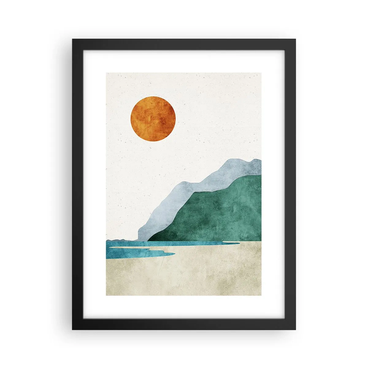 Pôster com moldura preta - Paisagem como deveria ser - 30x40 cm
