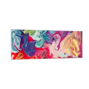 Quadro em vidro - O nascimento das cores - 140x50 cm